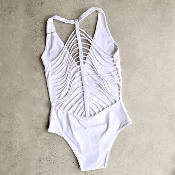 KHONGBOON FLORINA SEXY STRAPPY ONE PIECE SWIMSUIT - NWOT - WHITE - Picture 4 of 9
